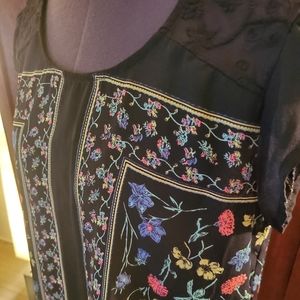 Miss Daisy Black Floral Summer Top
